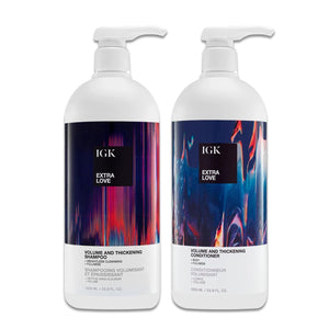 IGK GOOD BEHAVIOR Ultra Smooth Shampoo & Conditioner Set + Travel Size Packettes | Frizz Control + Shine | Vegan + Cruelty-Free | 8 oz (Pack of 2)