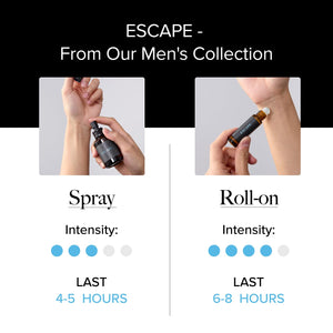 Pure Instinct ESCAPE The Original Pheromone Infused Essential Oil Perfume Cologne - Men's Collection - TSA Ready (Roll On Bottle 0.34 Fl. Oz./10.2mL)