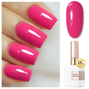 Double Rhythm 0.5 Oz Gel Nail Polish Neutral Natural Same Color Same Bottle Translucent Light Milky Pastel 15ML Manicure French Design Art DIY at Home (Pearl Green-B1146)