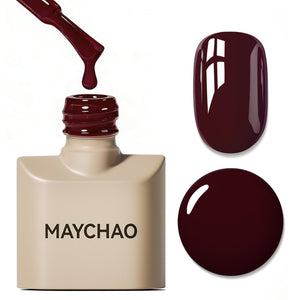MAYCHAO 15ML Gel Nail Polish 1Pc Deep Cherry Red Nail Polish Soak Off UV LED Blood Red Nail Gel Polish Nail Art Starter Manicure Salon DIY at Home, 0.5 OZ
