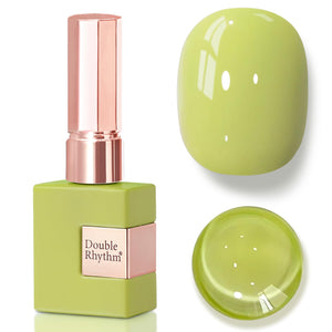 Double Rhythm 0.5 Oz Gel Nail Polish Neutral Natural Same Color Same Bottle Translucent Light Milky Pastel 15ML Manicure French Design Art DIY at Home (Pearl Green-B1146)