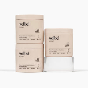 WELLBEL Women Clean Supplement for Hair, Skin, and Nails, Vegan, Gluten Free and Non GMO 90 Count (3 Pack)