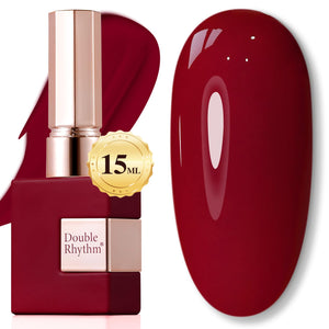 Double Rhythm 15ML Gel Nail Polish Pure Sheer Same Color Same Bottle Soak Off Gel Polish Art Manicure Salon DIY at Home for Women (Burgundy-A1129)