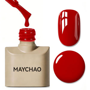 MAYCHAO 15ML Gel Nail Polish 1Pc Deep Cherry Red Nail Polish Soak Off UV LED Blood Red Nail Gel Polish Nail Art Starter Manicure Salon DIY at Home, 0.5 OZ