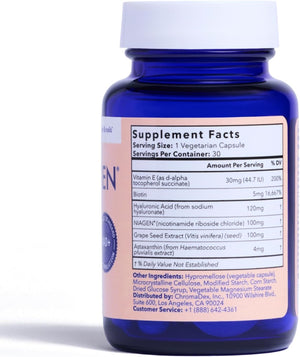 TRU NIAGEN Beauty NAD+ Supplement, Hair, Skin & Nails, Biotin, 30-Count | Beauty from within: Patented Niagen NR with Biotin, Astaxanthin & Hyaluronic Acid for hair, skin, nails and healthy aging.