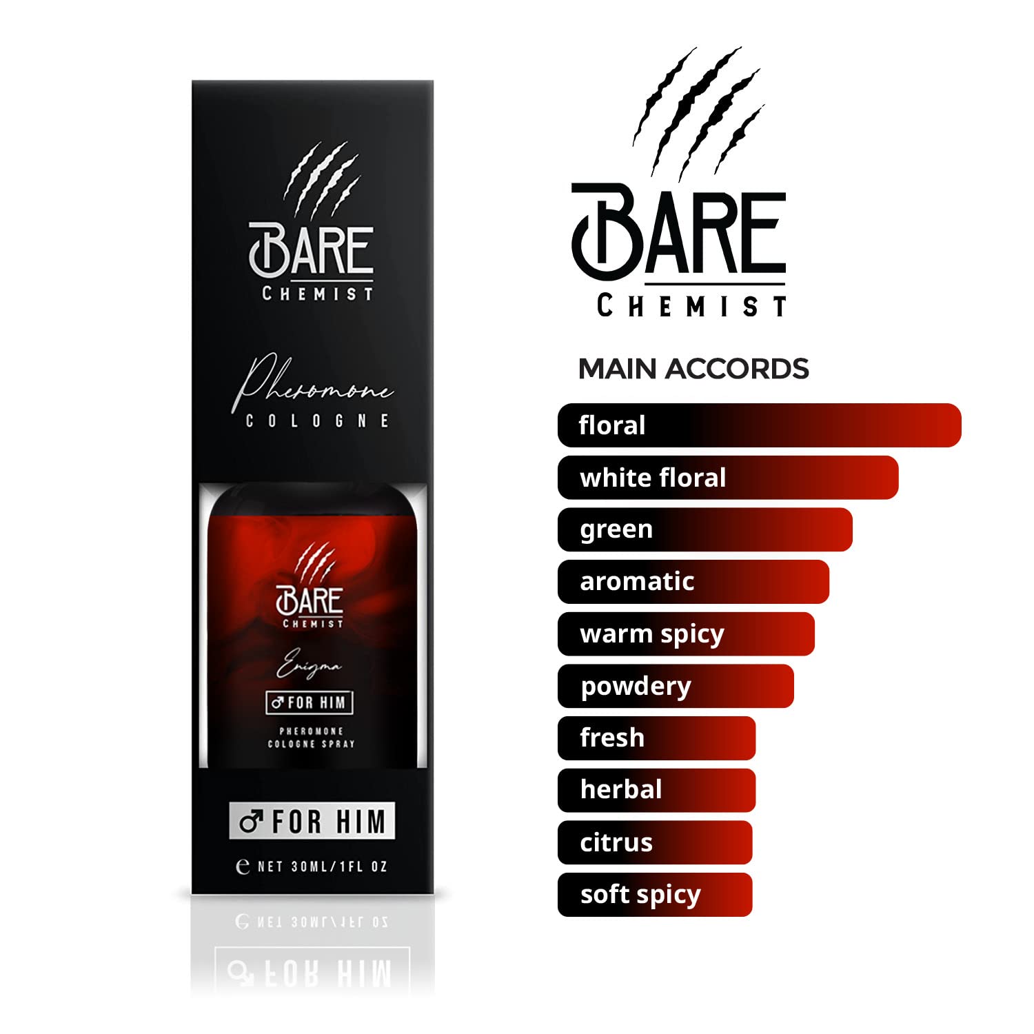 Enigma Pheromone Cologne for Him - [Attraction Formula] Pheromone Cologne for Men 1oz. - Lavender, Sage, Wood