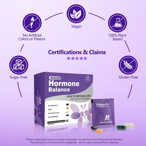 Natural Hormone Balance for Women, Menopause Supplements for Women with Evening Primrose Oil, CoQ10, Soy Isoflavones, Daily Pack Supports Peri+Menopause+Post, PMS, Metabolism, Mood, Energy 30 Packs
