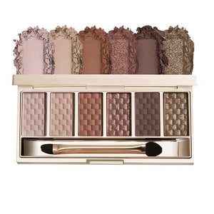 Neutral Nude Brown Eyeshadow Palette–Beige, Cool Taupe, Bronze Gold Shimmer, Cocoa Brown, High-Pigment Blendable Long-Lasting Eye Shadow and Contour Palette for Daily Soft Glam Makeup for Mature Eyes