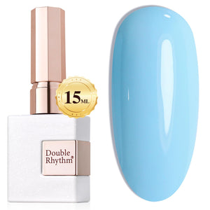Double Rhythm 0.5 Oz Gel Nail Polish Neutral Natural Same Color Same Bottle Translucent Light Milky Pastel 15ML Manicure French Design Art DIY at Home (Pearl Green-B1146)