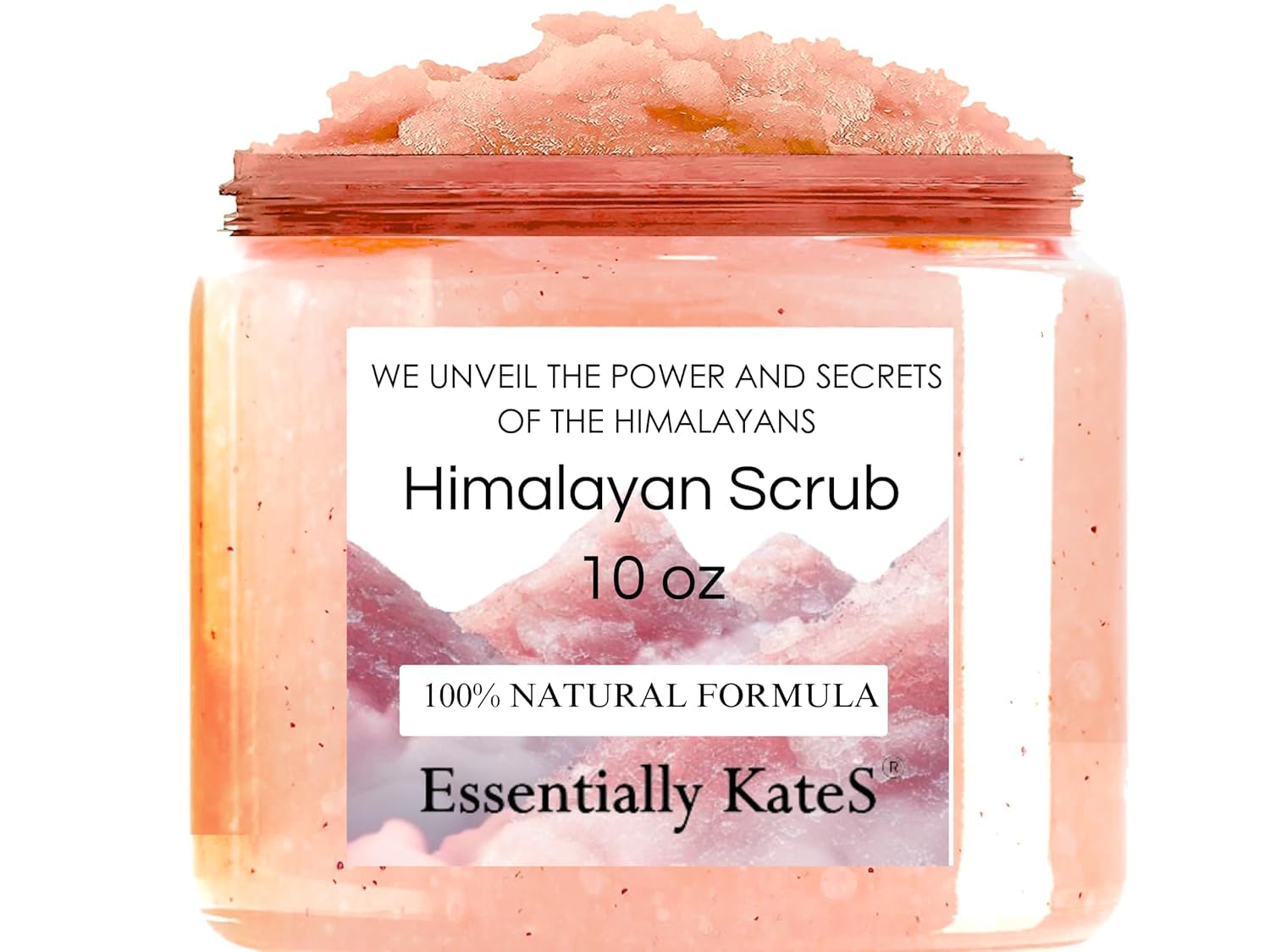 Himalayan Salt Body Scrub with Almond Oil, Exfoliating Mineral Formula, 10 oz