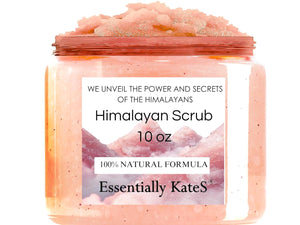 Himalayan Salt Body Scrub with Almond Oil, Exfoliating Mineral Formula, 10 oz