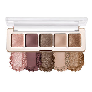 Neutral Nude Brown Eyeshadow Palette–Beige, Cool Taupe, Bronze Gold Shimmer, Cocoa Brown, High-Pigment Blendable Long-Lasting Eye Shadow and Contour Palette for Daily Soft Glam Makeup for Mature Eyes