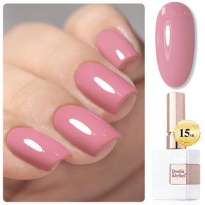 Double Rhythm 0.5 Oz Gel Nail Polish Neutral Natural Same Color Same Bottle Translucent Light Milky Pastel 15ML Manicure French Design Art DIY at Home (Pearl Green-B1146)