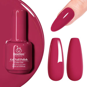 Beetles Red Gel Polish, Merlot Wine, 15ML Dark Red Gel Nail Polish