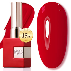 Double Rhythm 15ML Gel Nail Polish Pure Sheer Same Color Same Bottle Soak Off Gel Polish Art Manicure Salon DIY at Home for Women (Burgundy-A1129)