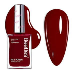 Beetles Dark Red Nail Polish, Burgundy Quick Dry Regular Nail Polish