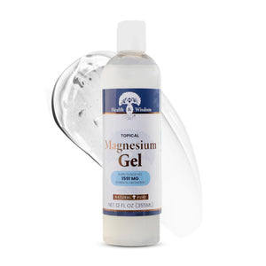 Health and Wisdom Pure Magnesium Gel with Seaweed Extract and Aloe Vera - Topical Muscle & Joint Relief- Natural and Pure Skin & Scalp Moisturizing - Enhanced Absorption - 64 Fl oz