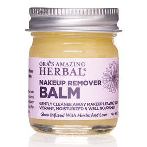 Ora's Amazing Herbal Makeup Remover Balm, Calendula Cleansing Balm with Licorice Root, Make Up Remover, Fragrance Free Skincare, Plant Based Makeup Melt, 4 oz
