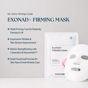 ExoNAD+ Firming Mask 27ml x 5EA, Visible Hydration & Ridiance, Skin Elasticity & Brightening, Contains Neuromide, NAD+, Plant Exosomes, Skin Barrier Repair, Dermatologist Tested