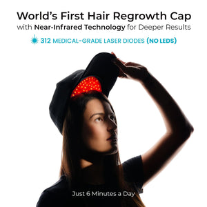 Capillus SPECTRUM Red Light Therapy Cap, Red Light Hat, 312 Laser Hair Growth Cap, Red Light Cap For Hair Regrowth, Near Infrared Red Light Therapy For Hair Growth, LLLT +Bluetooth Battery