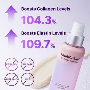 BIOHEAL BOH Probioderm 3D Lifting Cream Mist 3.38 fl oz | Korean Face Mist with Cream-Like Hydration for Instant Glow, Firm-Looking Skin & On-the-Go Refresh