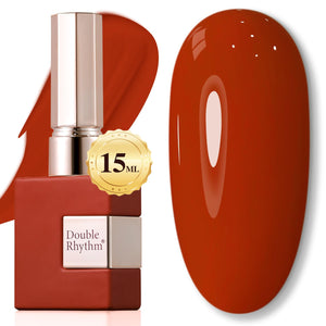 Double Rhythm 15ML Gel Nail Polish Pure Sheer Same Color Same Bottle Soak Off Gel Polish Art Manicure Salon DIY at Home for Women (Burgundy-A1129)
