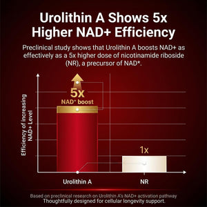 1000mg Urolithin A Supplement with NAD+ CoQ10 Resveratrol PQQ, 120 Softgels | 99% Purity, USA-Made/Lab Tested Longevity Complex for Mitochondrial Support, Cellular Health, Muscle Function, Healthy Aging