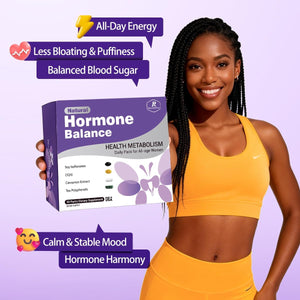 Natural Hormone Balance for Women, Menopause Supplements for Women with Evening Primrose Oil, CoQ10, Soy Isoflavones, Daily Pack Supports Peri+Menopause+Post, PMS, Metabolism, Mood, Energy 30 Packs