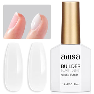 AILLSA Base and Top Coat Gel Nail Polish Top and Base Coat Nail Polish Soak Off Long Lasting Clear Base Gel High Gloss Shine No Wipe Top Coat for DIY Nail Art at Home 0.51 Fl Oz