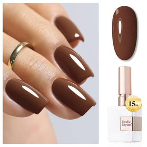 Double Rhythm 0.5 Oz Gel Nail Polish Neutral Natural Same Color Same Bottle Translucent Light Milky Pastel 15ML Manicure French Design Art DIY at Home (Pearl Green-B1146)