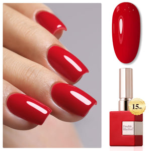 Double Rhythm 15ML Gel Nail Polish Pure Sheer Same Color Same Bottle Soak Off Gel Polish Art Manicure Salon DIY at Home for Women (Burgundy-A1129)