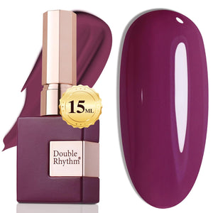 Double Rhythm 15ML Gel Nail Polish Pure Sheer Same Color Same Bottle Soak Off Gel Polish Art Manicure Salon DIY at Home for Women (Burgundy-A1129)