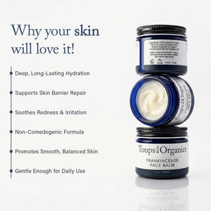 Toups & Co Frankincense Face Balm | Grass-Fed Tallow Moisturizer for Barrier Repair | Deeply Nourishing, Non-Comedogenic | With Organic Frankincense & Olive Oil | For Dry, Sensitive Skin