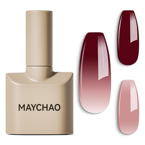 MAYCHAO 15ML Gel Nail Polish 1Pc Deep Cherry Red Nail Polish Soak Off UV LED Blood Red Nail Gel Polish Nail Art Starter Manicure Salon DIY at Home, 0.5 OZ