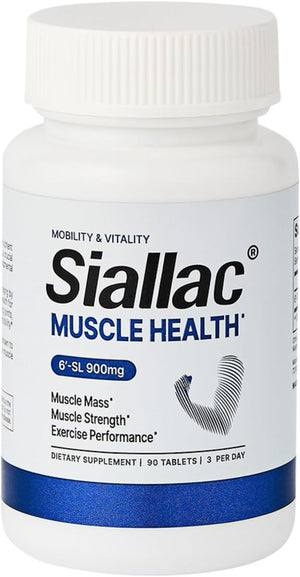 Muscle Health - Made in USA - Enhance Muscle Mass & Strength, Fast Workout Recovery, Reduce Fatigue & Boost Exercise Performance, 6-Sialyllactose (6-SL), 900mg, 90 Tablets (1 Pack)