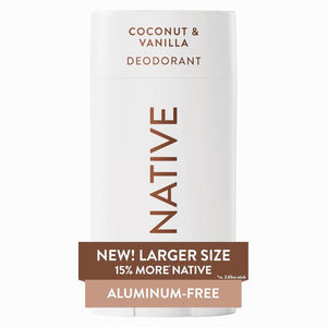 Native Aluminum Free Deodorant, Sea Salt & Cedar, Large Size Stick, 72 Hour Odor Control, for Women & Men, Contains Naturally Derived Ingredients, 3.1 oz