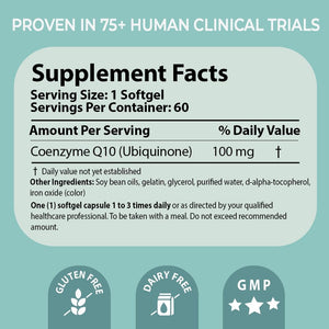 Pharma Nord - The Original CoQ10 • Clinically Proven • High Absorption • Heart Health • Fertility • Healthy Aging • Cellular Energy • Antioxidant • Gluten-Free • 100 mg Coenzyme Q10 • 60 Softgels