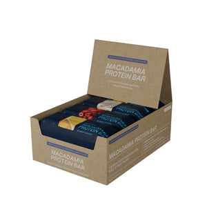 Blueprint Bryan Johnson Macadamia Nut Protein Bar - 9G Plant Protein - Healthy Fats - Supports Muscle Growth - Low Carb & Sugar - Natural Ingredients - Vegan Keto Snack (Raspberry - 12 Pack)