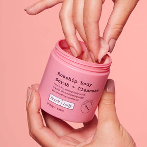 frank body Rosehip Body Scrub & Cleanser | Fades Marks & Softens Skin |Exfoliating Body Scrub | With Rosehip Oil, Coffee Seed Extract & Lavender Oil | Vegan & Cruelty Free | 250g / 8.82 oz