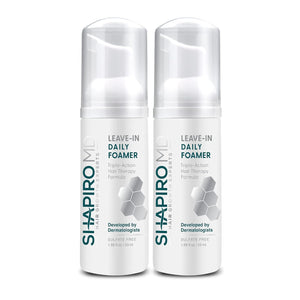 Shapiro MD Hair Growth Experts Leave-In Daily Foam, DHT Fighting Vegan Formula for Thinning Hair Developed by Dermatologists, Experience Healthier, Fuller & Thicker Looking Hair, 1 Month Supply