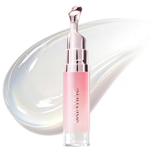 SKINTIFIC Peptide Brightening Lip Serum, Hydrating & Plumping Tinted Lip Gloss, Moisturizing Lip Balm with Polypeptides & Squalane for Glossy Sheer, Smooth Lips(10U Toast Brick)