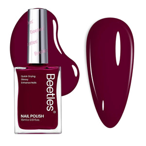 Beetles Dark Red Nail Polish, Burgundy Quick Dry Regular Nail Polish