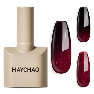 MAYCHAO 15ML Gel Nail Polish 1Pc Deep Cherry Red Nail Polish Soak Off UV LED Blood Red Nail Gel Polish Nail Art Starter Manicure Salon DIY at Home, 0.5 OZ