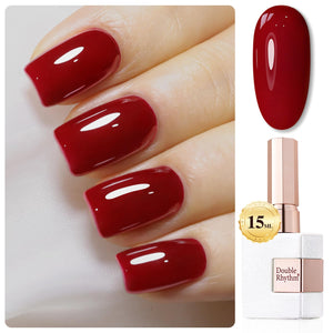 Double Rhythm 0.5 Oz Gel Nail Polish Neutral Natural Same Color Same Bottle Translucent Light Milky Pastel 15ML Manicure French Design Art DIY at Home (Pearl Green-B1146)