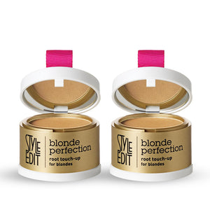 Style Edit Root Touch Up Powder | Temporary Hair Color for Gray Roots and Thinning Hair | Salon-Quality, Transfer-Resistant Hair Concealer | Medium Blonde, 0.14 oz (Pack of 2)