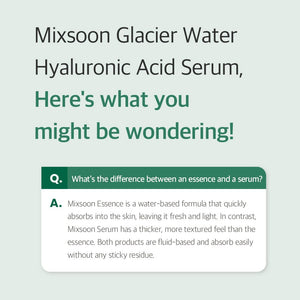mixsoon Essential Glass Skin Duo Set - Bean Essence + Glacier Water Hyaluronic Acid Serum, Gentle Formula for Smooth, Radiant Skin 150ml / 5.07 fl. oz. Korean Glass Skin Care
