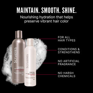 Scruples Color Renewal Duo - Gentle Shampoo (12 oz) & Conditioner (8.5 oz) for Color-Treated Hair – Maintain Vibrancy & Shine