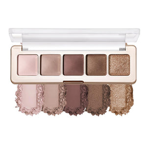 Neutral Nude Brown Eyeshadow Palette–Beige, Cool Taupe, Bronze Gold Shimmer, Cocoa Brown, High-Pigment Blendable Long-Lasting Eye Shadow and Contour Palette for Daily Soft Glam Makeup for Mature Eyes