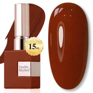 Double Rhythm 15ML Gel Nail Polish Pure Sheer Same Color Same Bottle Soak Off Gel Polish Art Manicure Salon DIY at Home for Women (Burgundy-A1129)