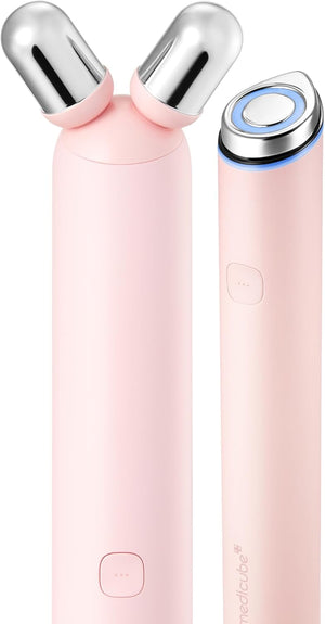 medicube Mini Booster Pro Plus Full Facial Device Set | 3-in-1 Korean Facial Device for Makeup Removal & Pore Cleansing, Skin Definition & Body Care, Skincare Boost with 3 Modes | Pink
